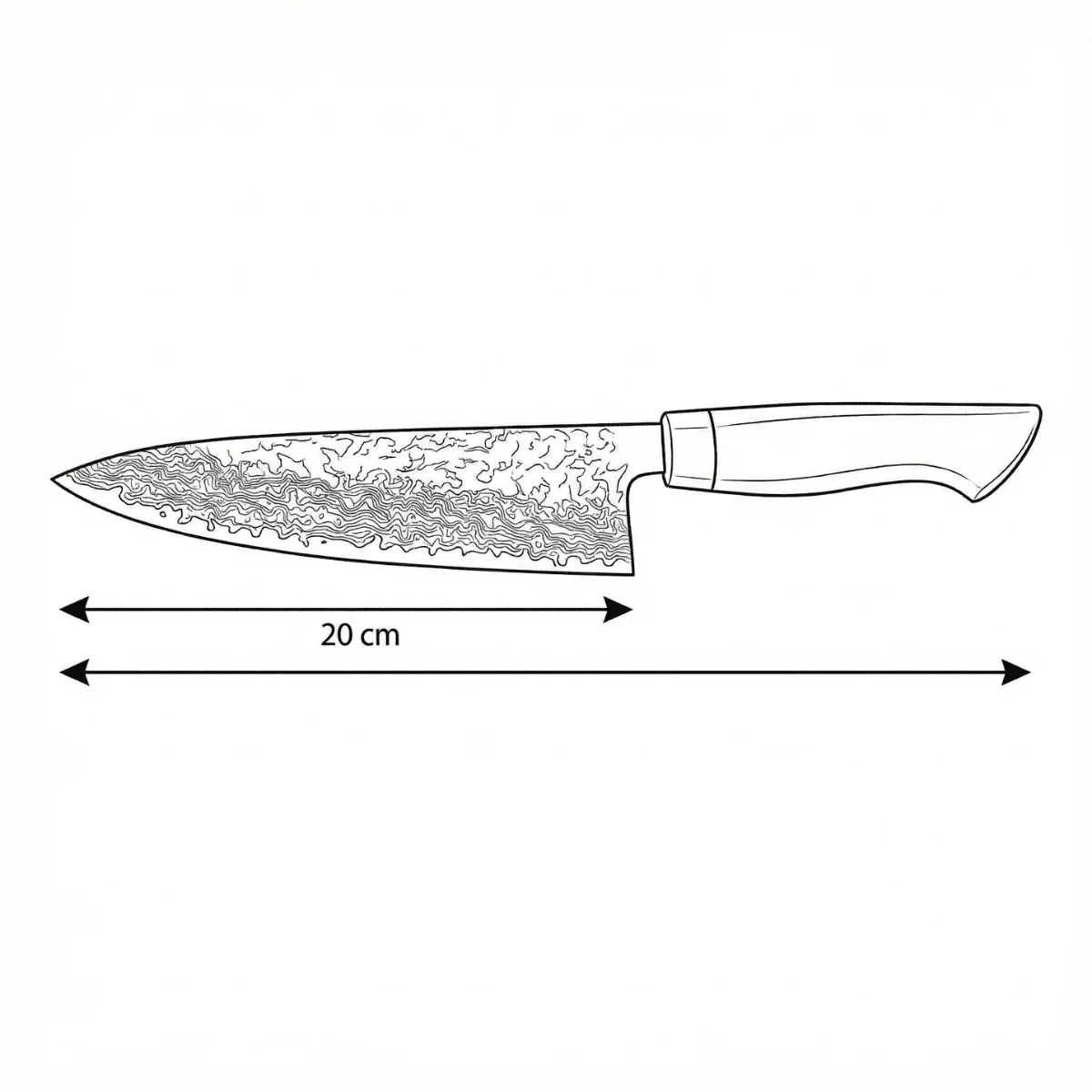 Japanese-Style Chef’s Knife – 7.9 inch (20 cm) Precision Blade - Image 6