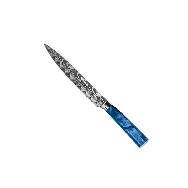 Japanese Damascus Knife Set – 8-Piece Balanced Profile - Image 11