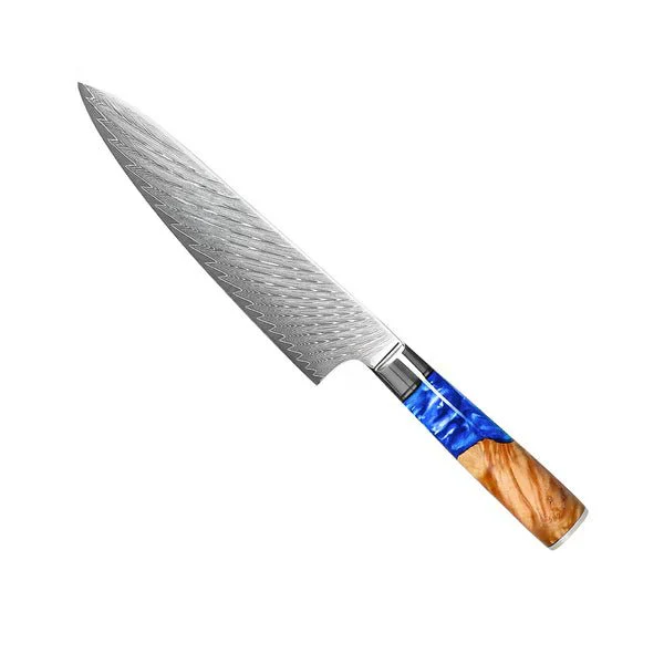 Limited Edition Japanese Damascus Knife Set – 6-Piece Saphire Series - Image 6