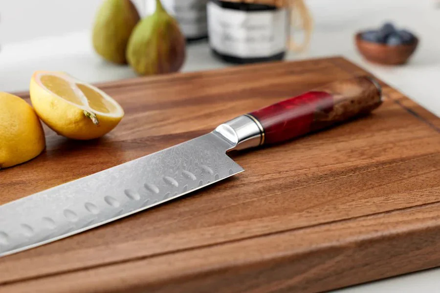 Japanese Damascus Shinku Santoku Knife – 6.9-Inch (17.6 cm) Precision Blade - Image 5