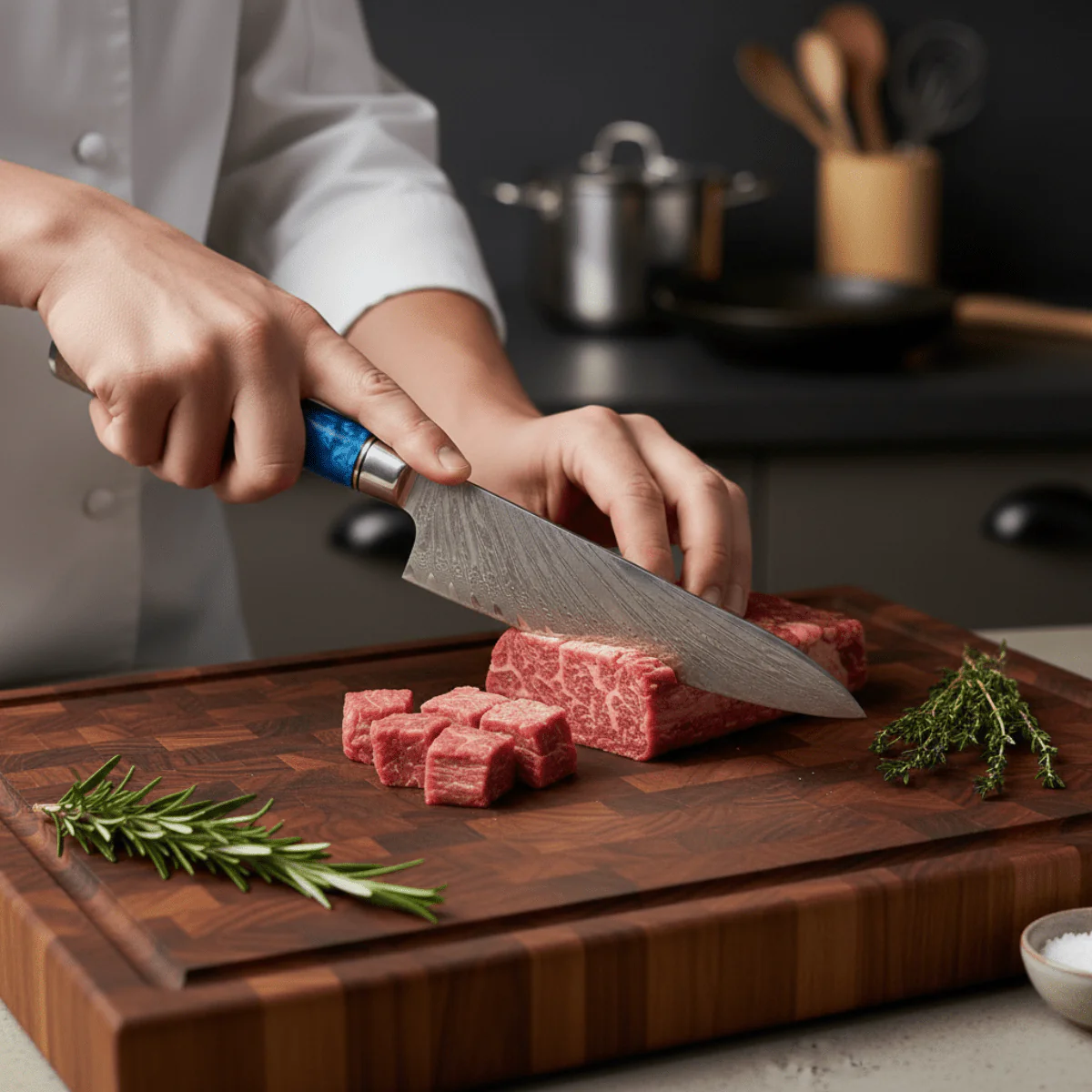 Japanese-Style Hammered Chef’s Knife – 7.9 inch (20 cm) Precision Blade - Image 3