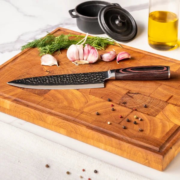 Japanese Hammered Damascus Chef  Knife Set – 3-Piece Set - Image 4