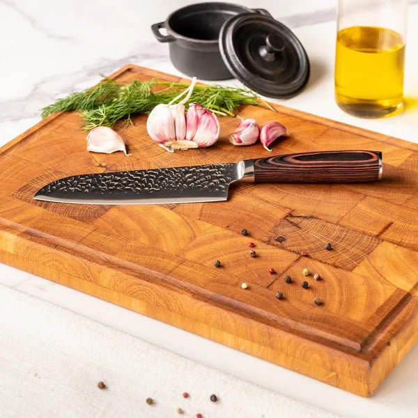 Japanese Hammered Damascus Chef  Knife Set – 3-Piece Set - Image 6