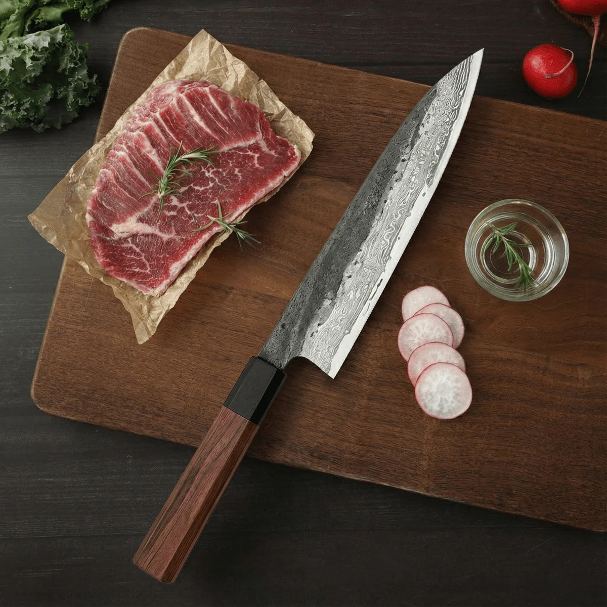 Kiritsuke Knife – Stainless Steel Blade, Ironwood Handle, 8.5 inch (21.5 cm) - Image 3